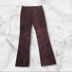 Theory Leather Women's Merlot Suede Fully Lined Bootcut size 4